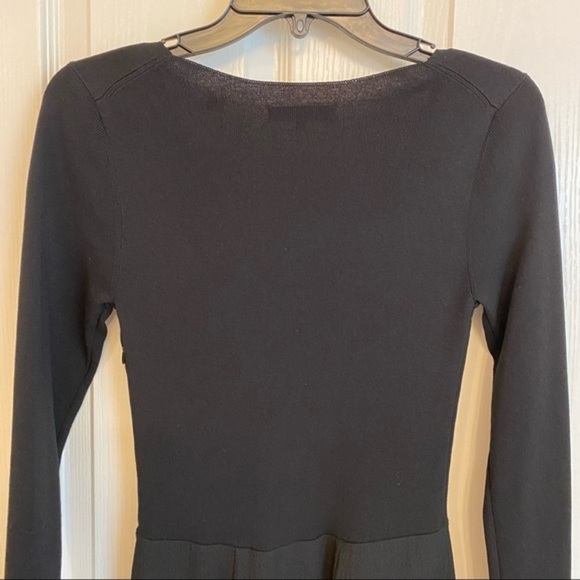 VINCE V-Neck Long Sleeve Dress in Black Size XXS - Picture 9 of 12